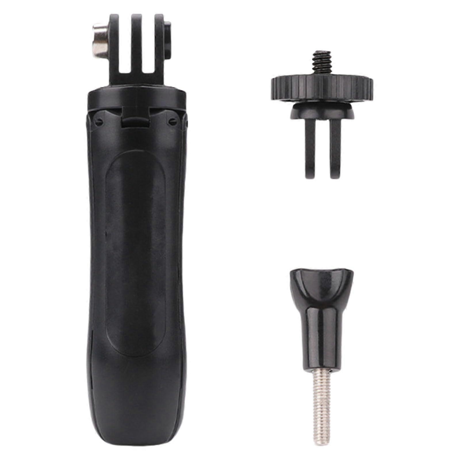 Adjustable Mini Tripod for Digital Cameras Aluminum Alloy Frame Smooth Pan Control Hand Grip Hiking and Cycling Black