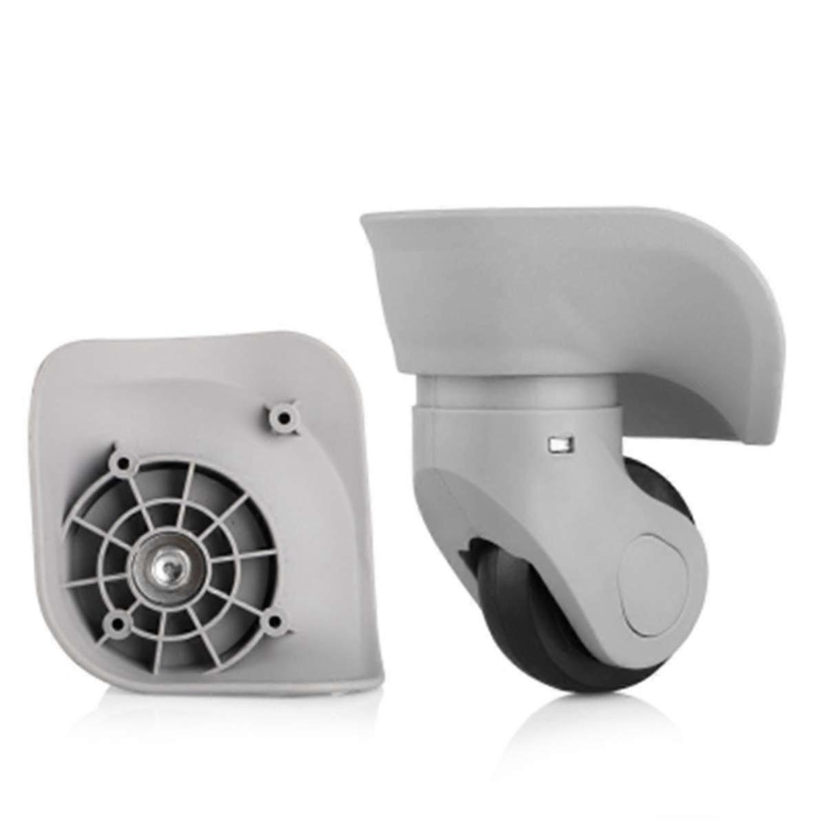 Gepäckrad Set 360-Grad-Drehgelenk L Ersatz-Reparaturräder für Spinner in Pink/Gelb Grau