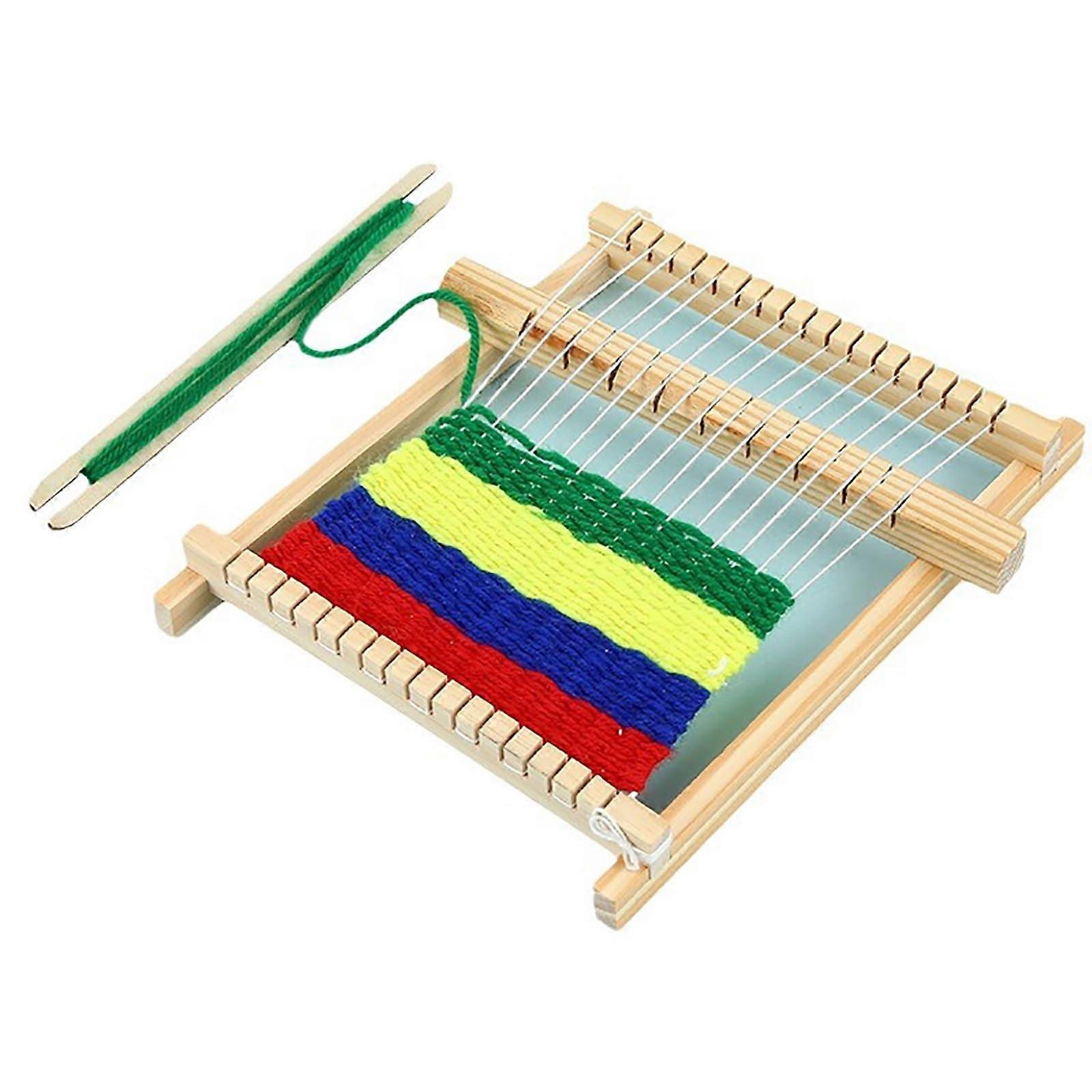 Wooden Weaving Loom 21 x 16.5 cm, Multi-Craft Weaving Frame for Kids and Beginners, DIY Craft Supplies for Expert Artisans
