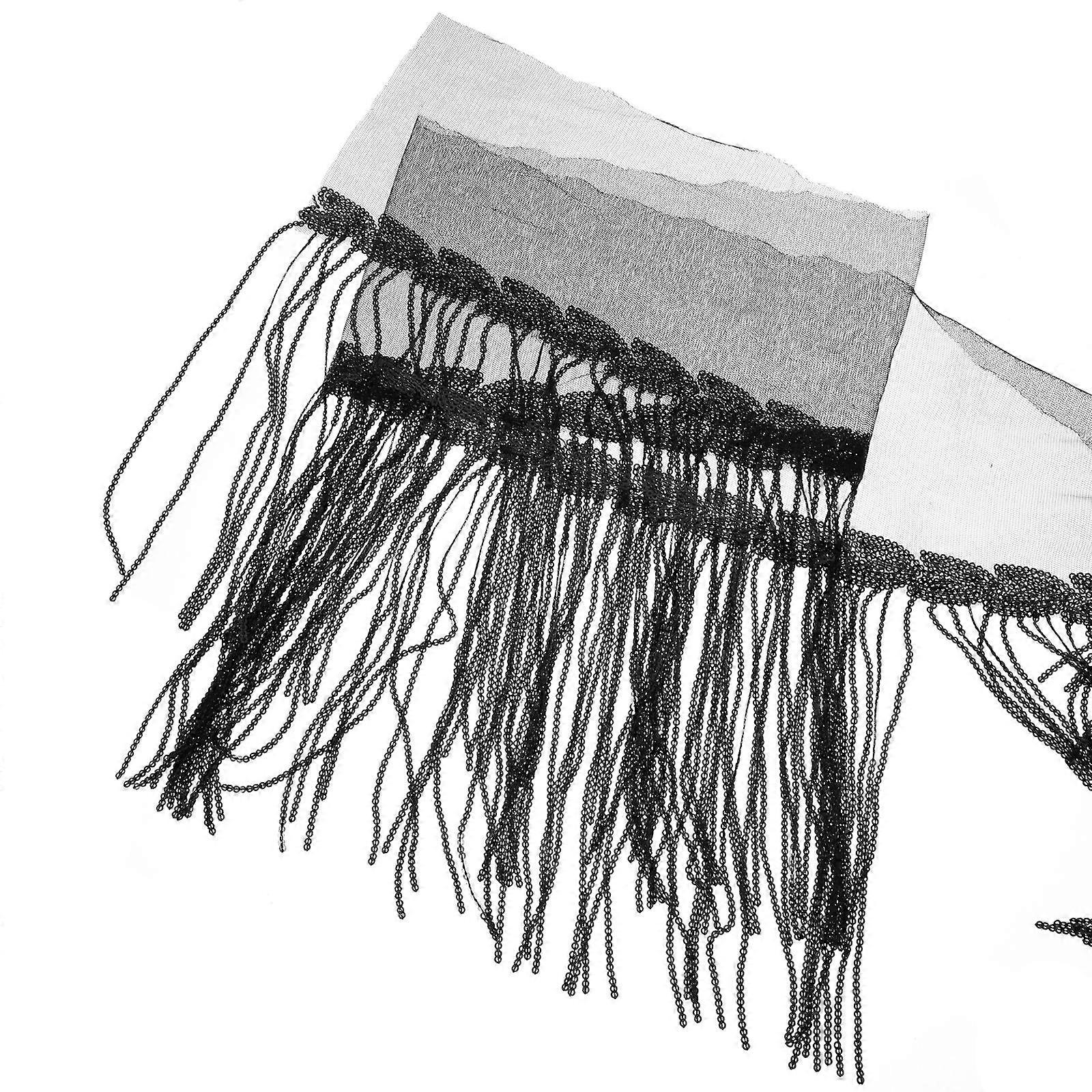 Dance Accessory Waist Scarf For Carnival Wedding Party Decoration In Black Color Made Of 涤纶丝 1Set