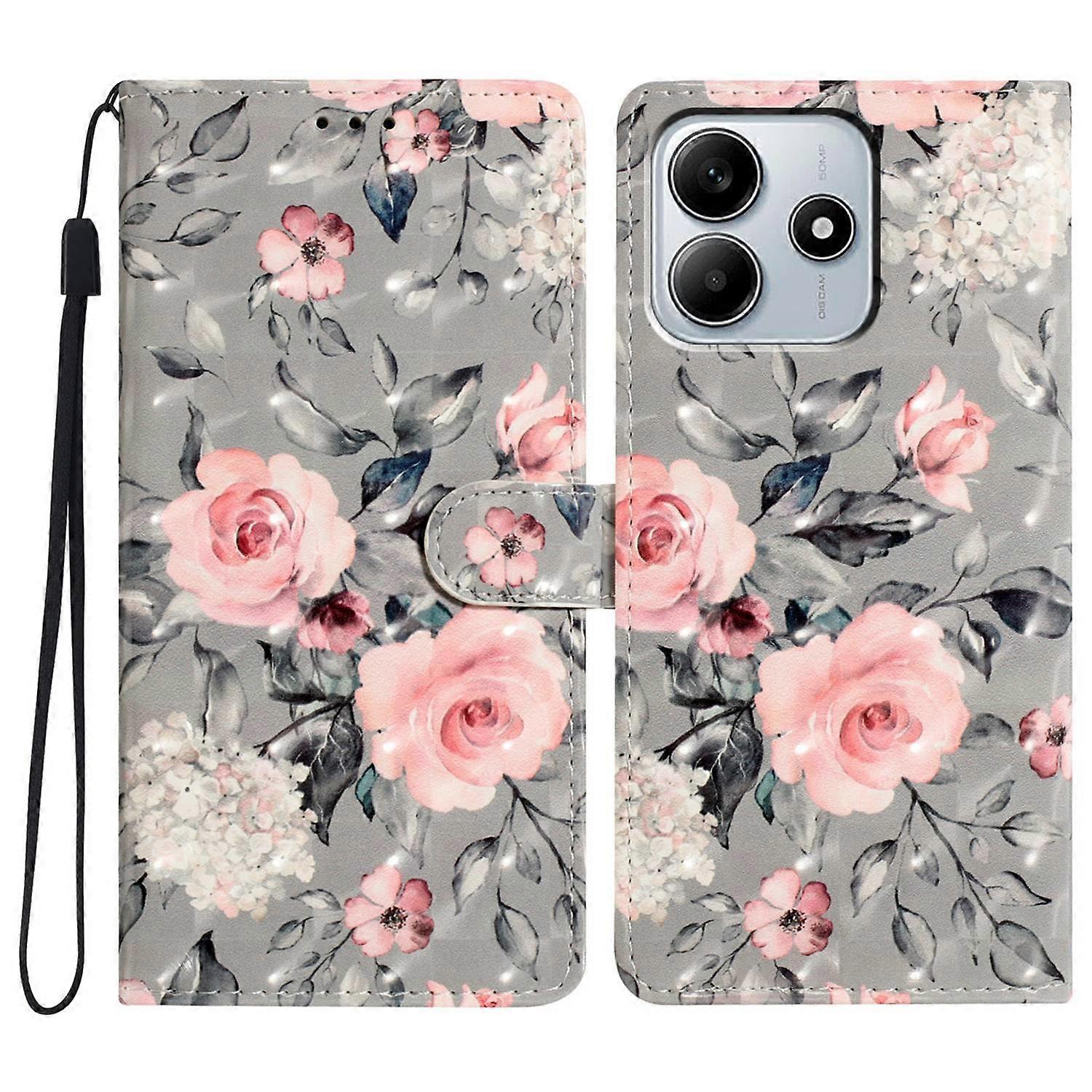 For Xiaomi Redmi Note 14 5G Case PU Leather Wallet Phone Cover 3D Pattern Printing