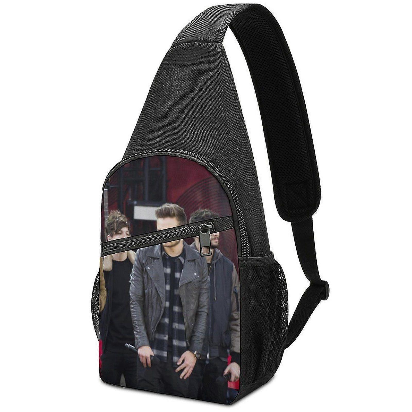 o2503 ONE DIRECTION Durable Oxford Crossbody Bag and Backpack with Ergonomic Sponge Strap, Multiple Pockets, and Detachable Buckle p2503