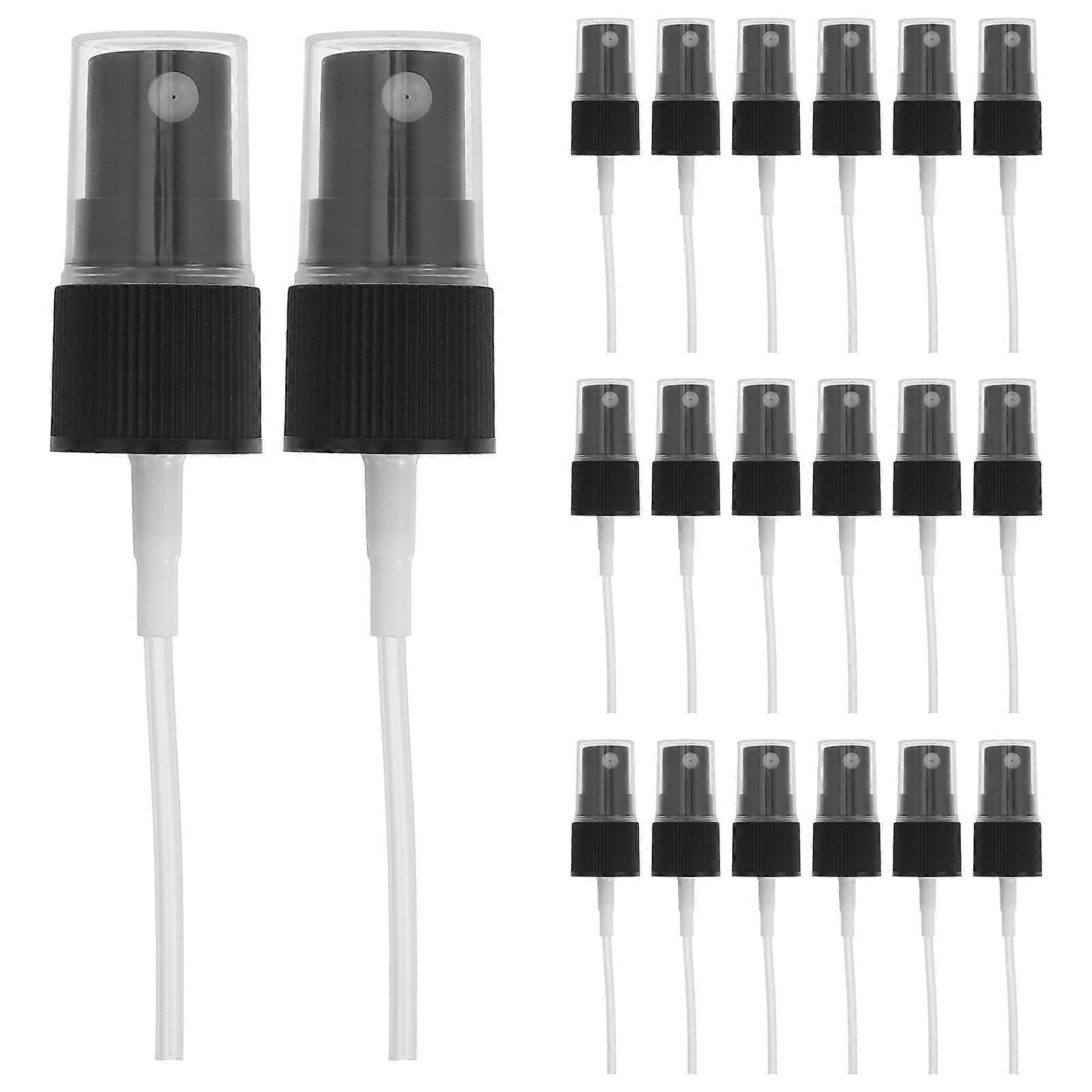 20pcs Perfume Spray Nozzle Accessories Bottle Nozzle Replacement (Black)