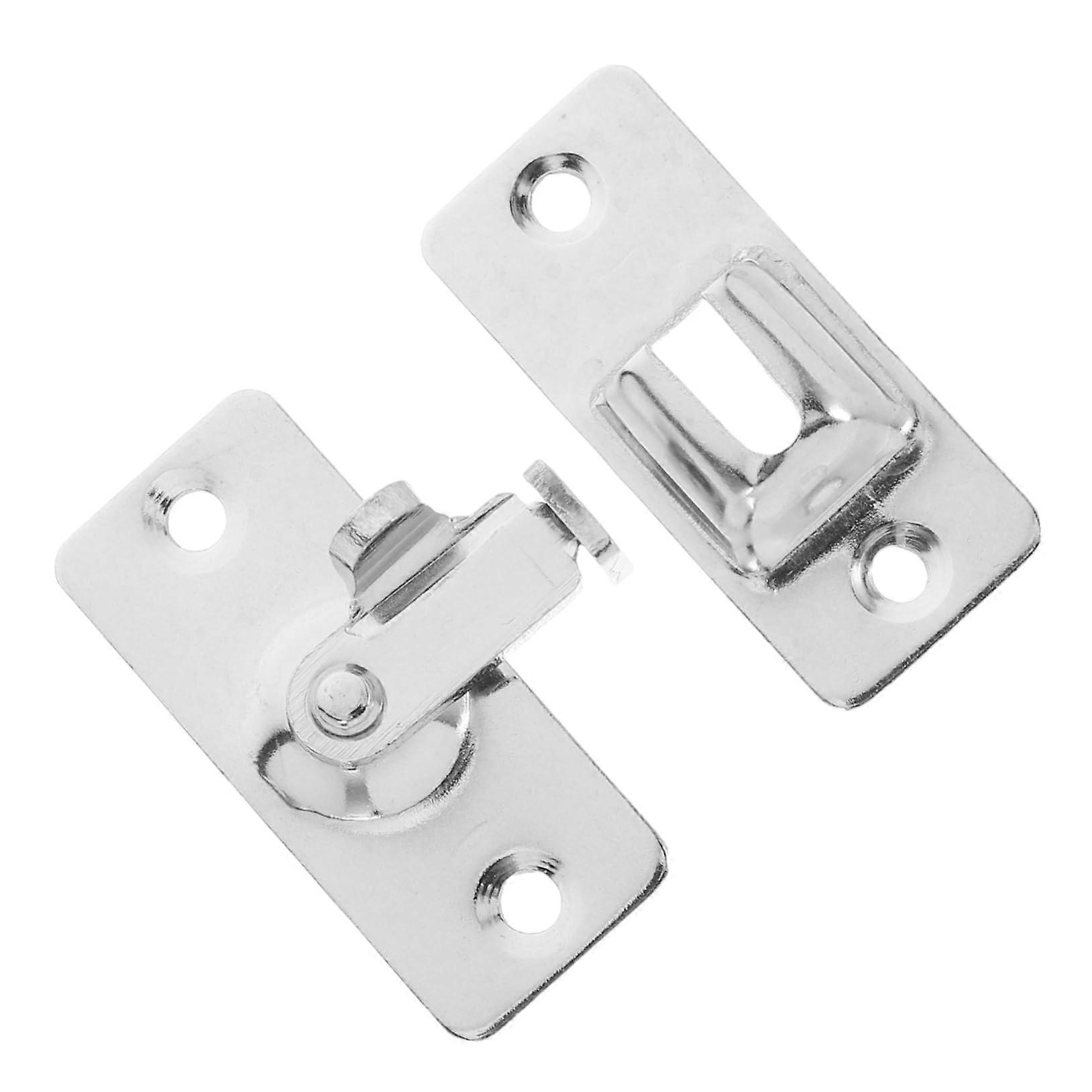 2-Piece Sliding Door Lock Bolt Set with Screws, Space-Saving Design for Windows and Doors, Durable Metal Construction