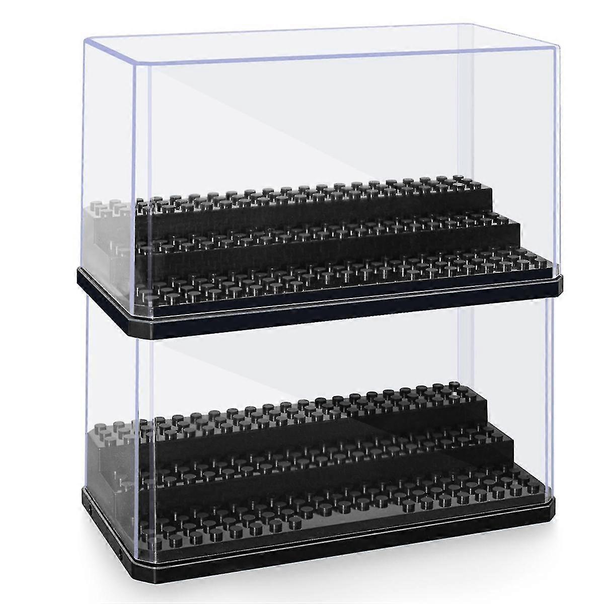 Transparent Lego Figure Display Case Stackable Dustproof Container