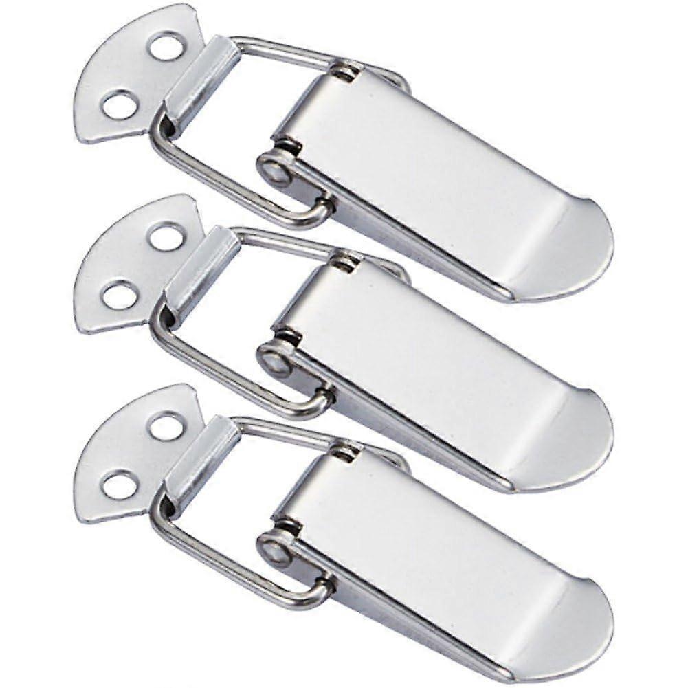 Toggle Hasp Lock Stainless Steel Duckbill Spring Latch for Toolbox Wooden Chest Safety Closure