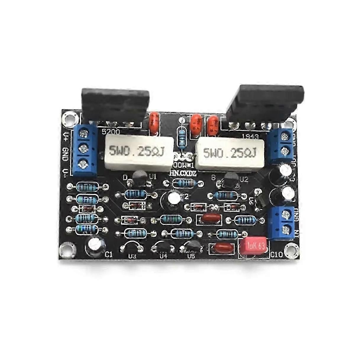 Optimized Power Amplifier Board with 2SC5200 & 2SA1943 High Power Mono 100W Output in DC 35V Finish