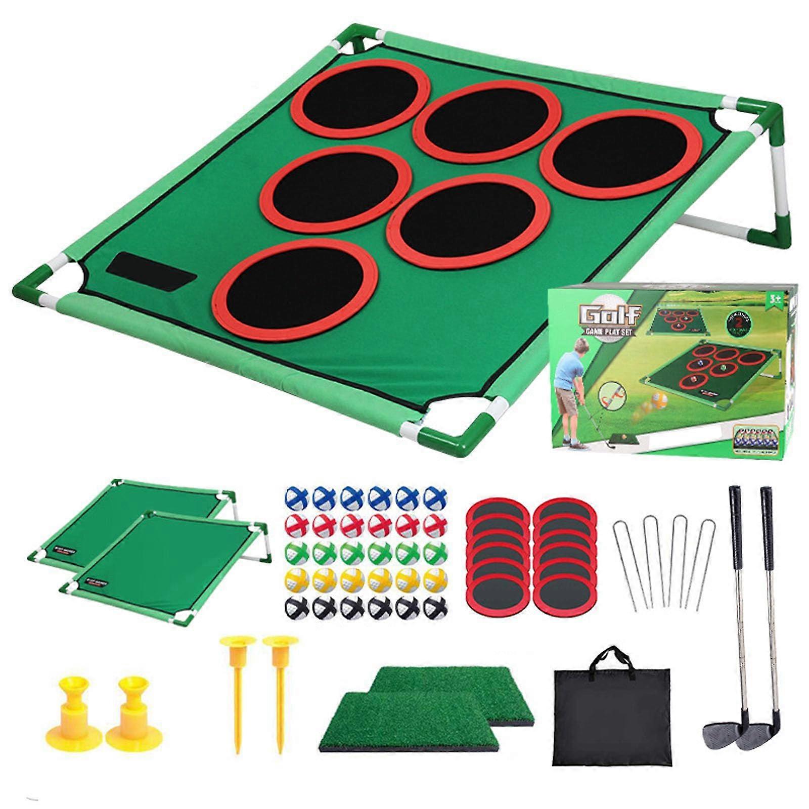 Golf Game Play Set with 20 Golf Balls, Putting Mat, Putter, Carrying Bag