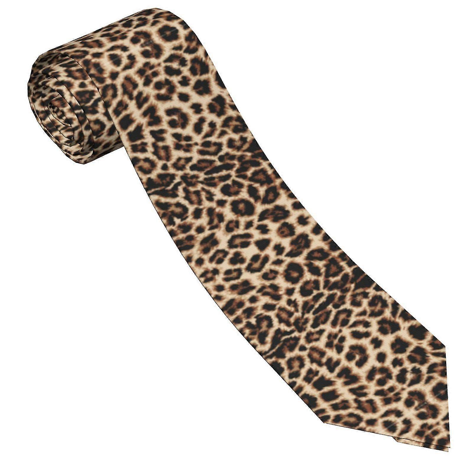 Leopard Print Mænds Slips, Skinny Slips til bryllupper og forretning