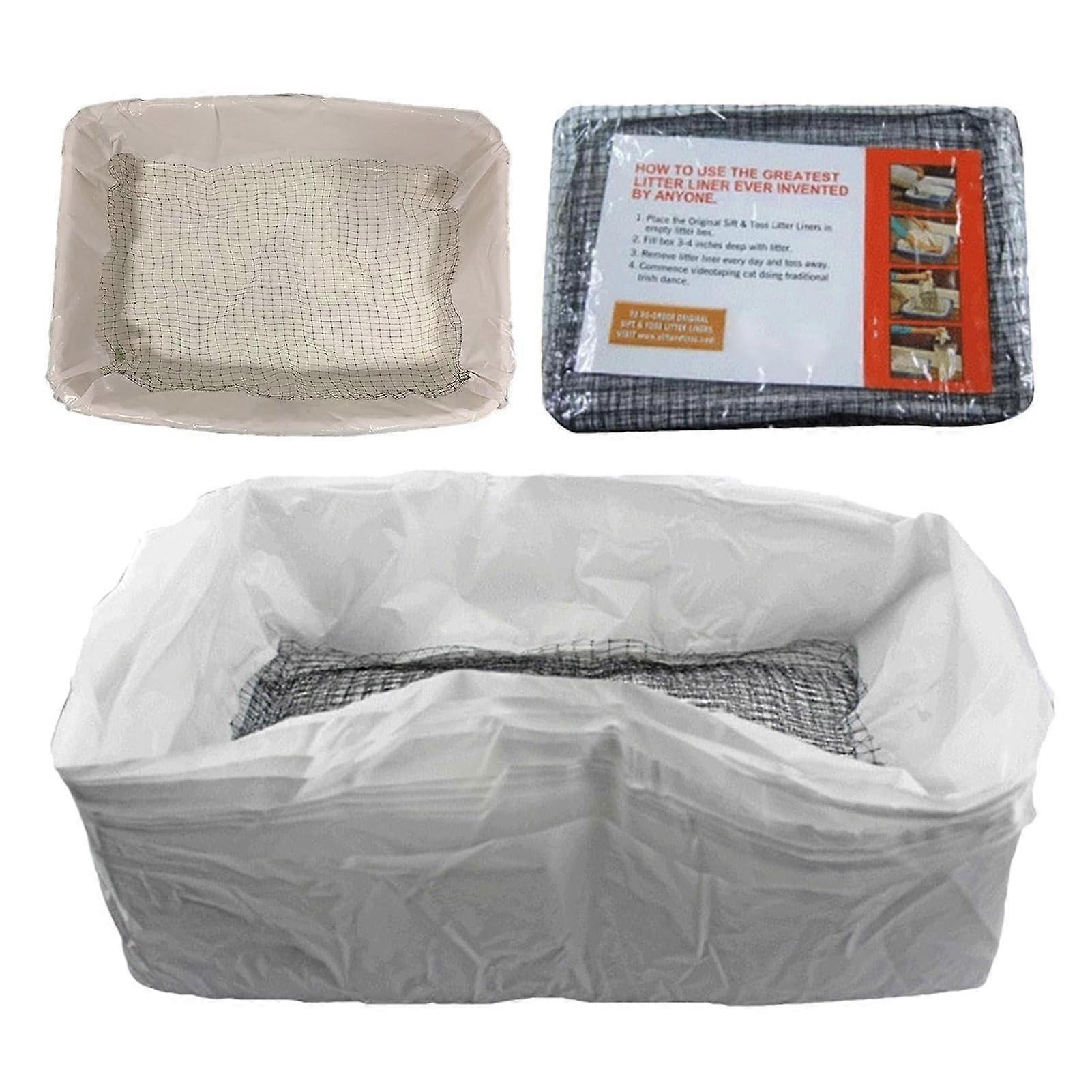 Cat litter box liners with drawstring, large pet cat pan liners for indoor use, home, kitten litter box