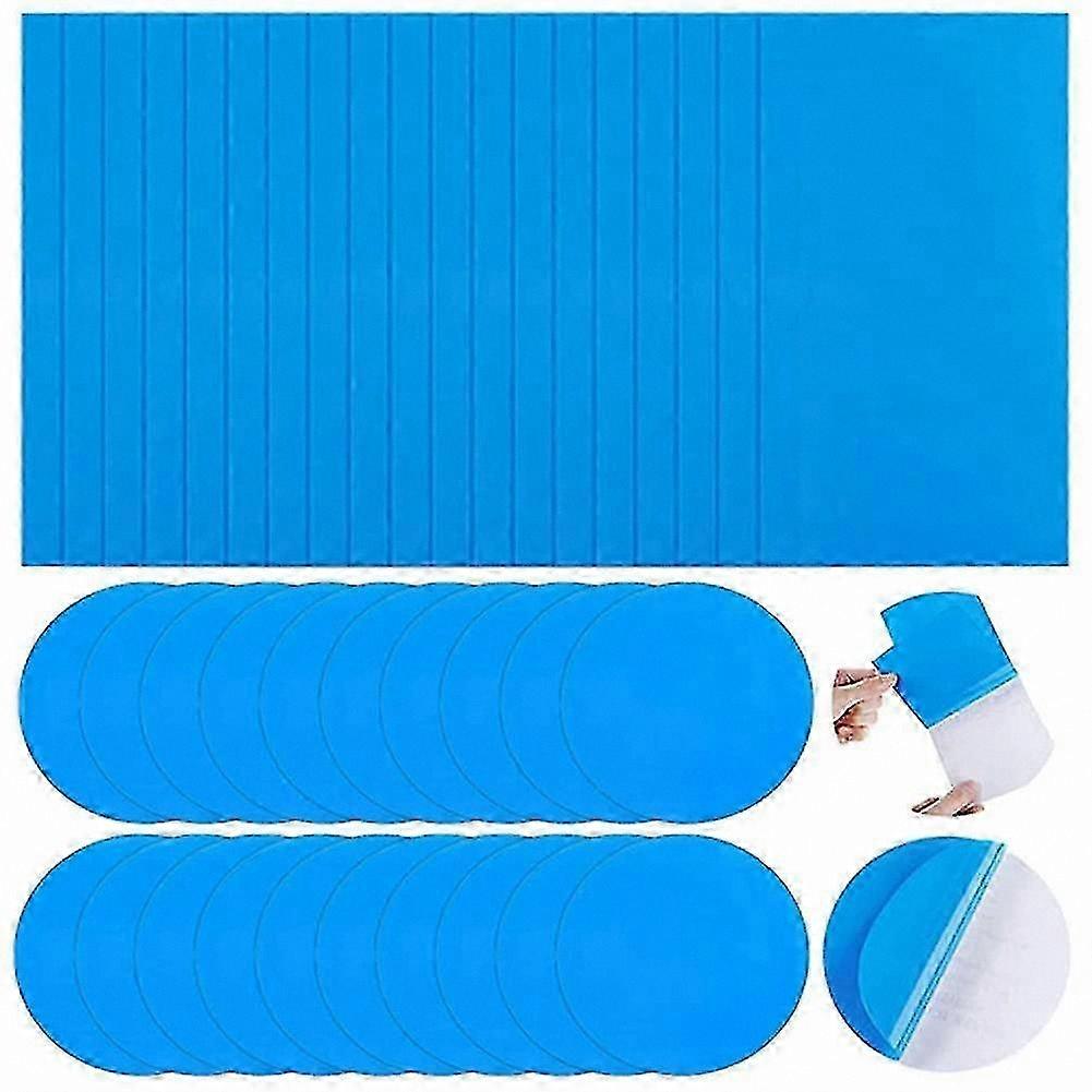 Self-Adhesive PVC Repair Patches for Inflatable Beds, Kayaks, and Pool Liners (40 Pieces, Rectangle/Round)