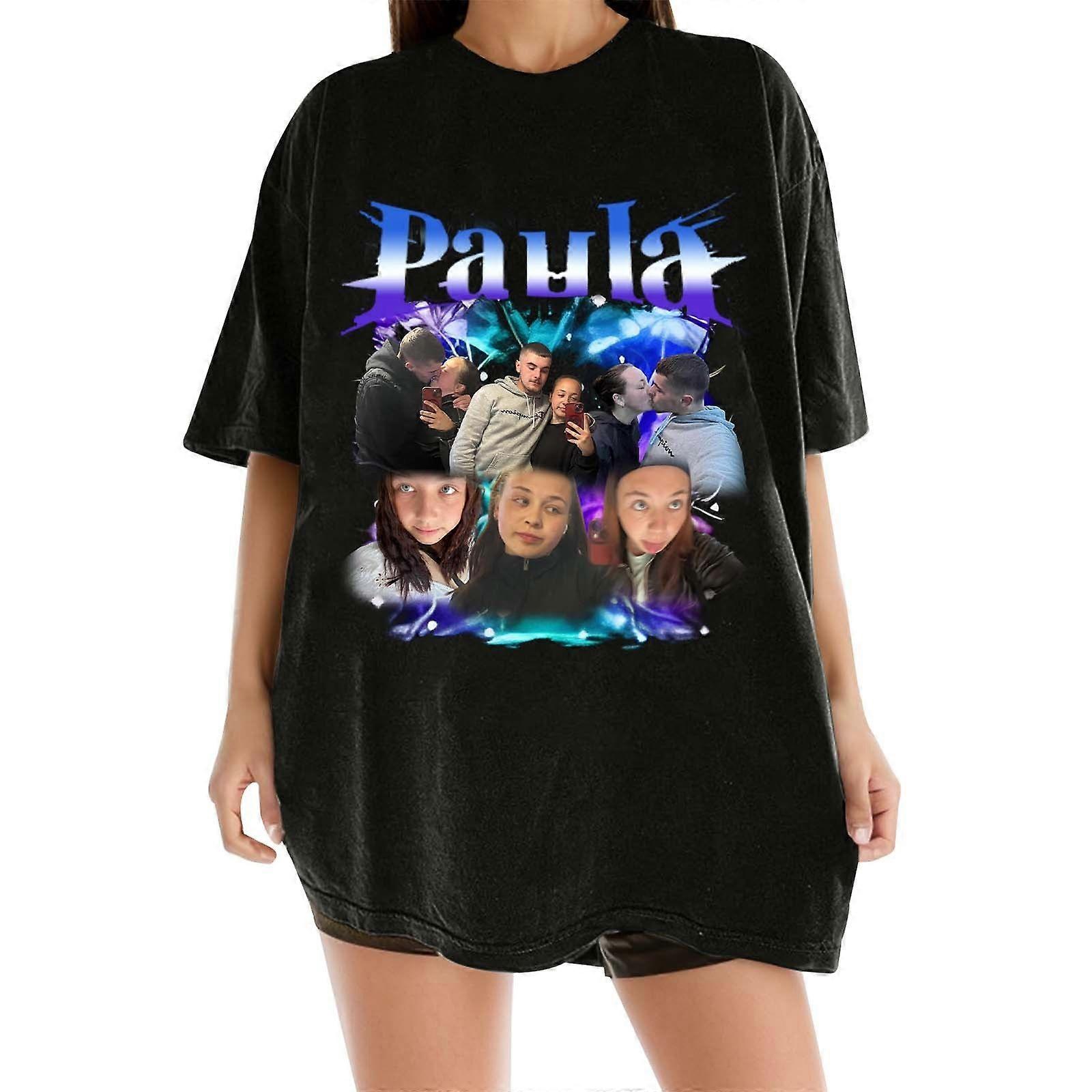 Women's Oversized Graphic T-Shirt with Paula Print