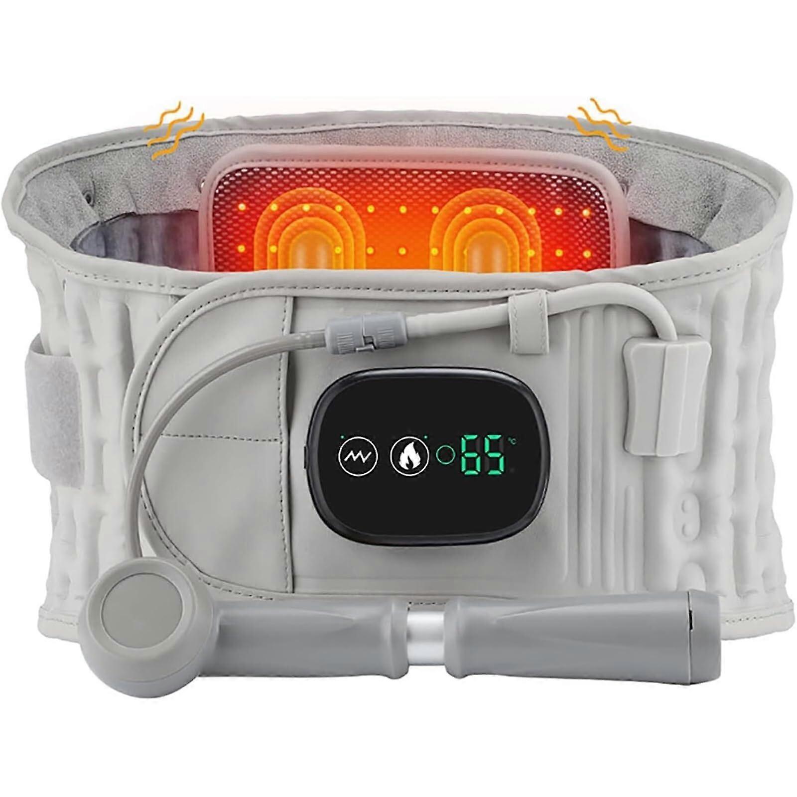 Fixed Support Hip Belt, Vibration Massage Electric Heating Lumbar Traction Device, 3 Levels Of Temperature Adjustable, For Promote Blood Circulation