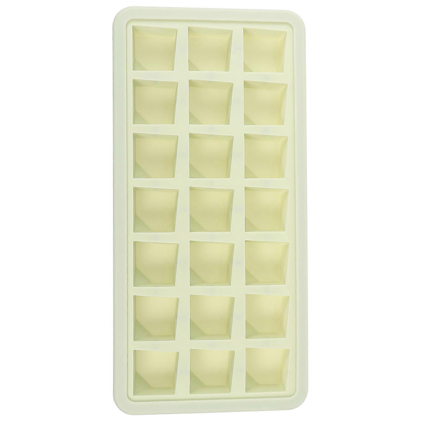 Silicone Ice Cube Tray Mold with Lid for Kitchen Refrigerator Ice Making Prevent Freezer Odor 1Set