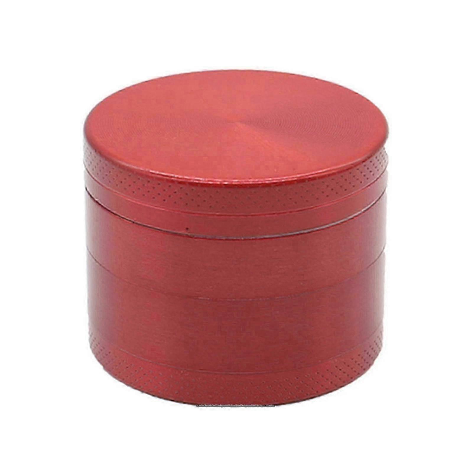 4-Layer Manual Herb & Spice Grinder with Strong Seal, Sharp Alloy Teeth, Multipurpose Use, 50mm, Red