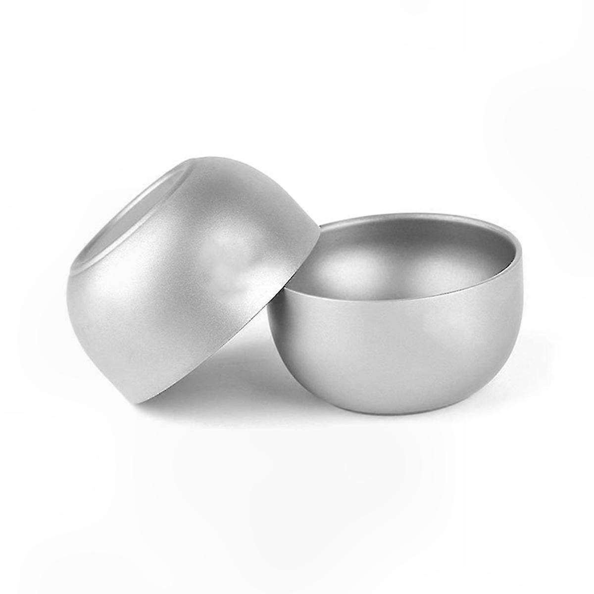 Double Layer Pure Titanium Tea Cup Set, 45ml, 2 Pieces