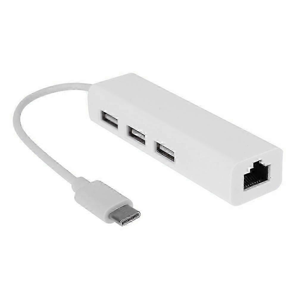 USB-C USB 3.1 Type C To USB RJ45 Ethernet Lan Adapter Hub Cable for PC