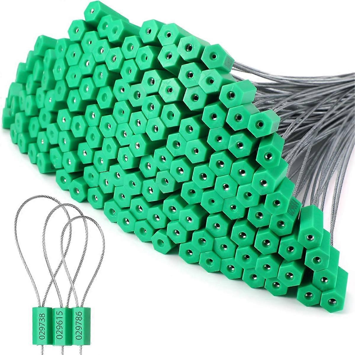 100 Pcs Steel Security Cable Seals 11.8 Inch Numbered Anti Tamper B