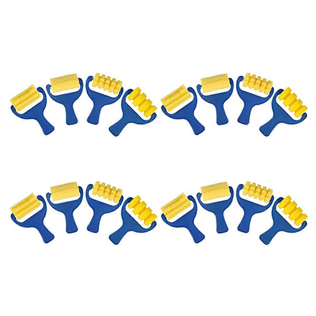 Set of 16Pcs Sponge Paint Roller Brush DIY Children Painting Brushes Kid Art Craft Painting Tool