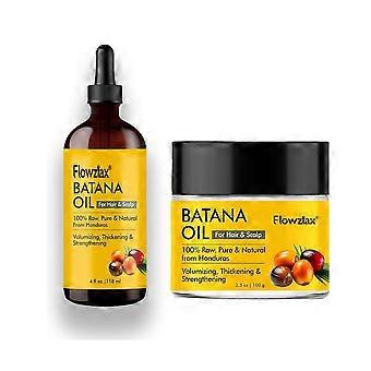 Zestaw Batana Oil For Hair Growth, 100% naturalny czysty olej Batana dla mocniejszych, grubszych włosów, zapobieganie wypadaniu włosów, głęboka odżywka naprawcza suchych, zniszczonych włosów