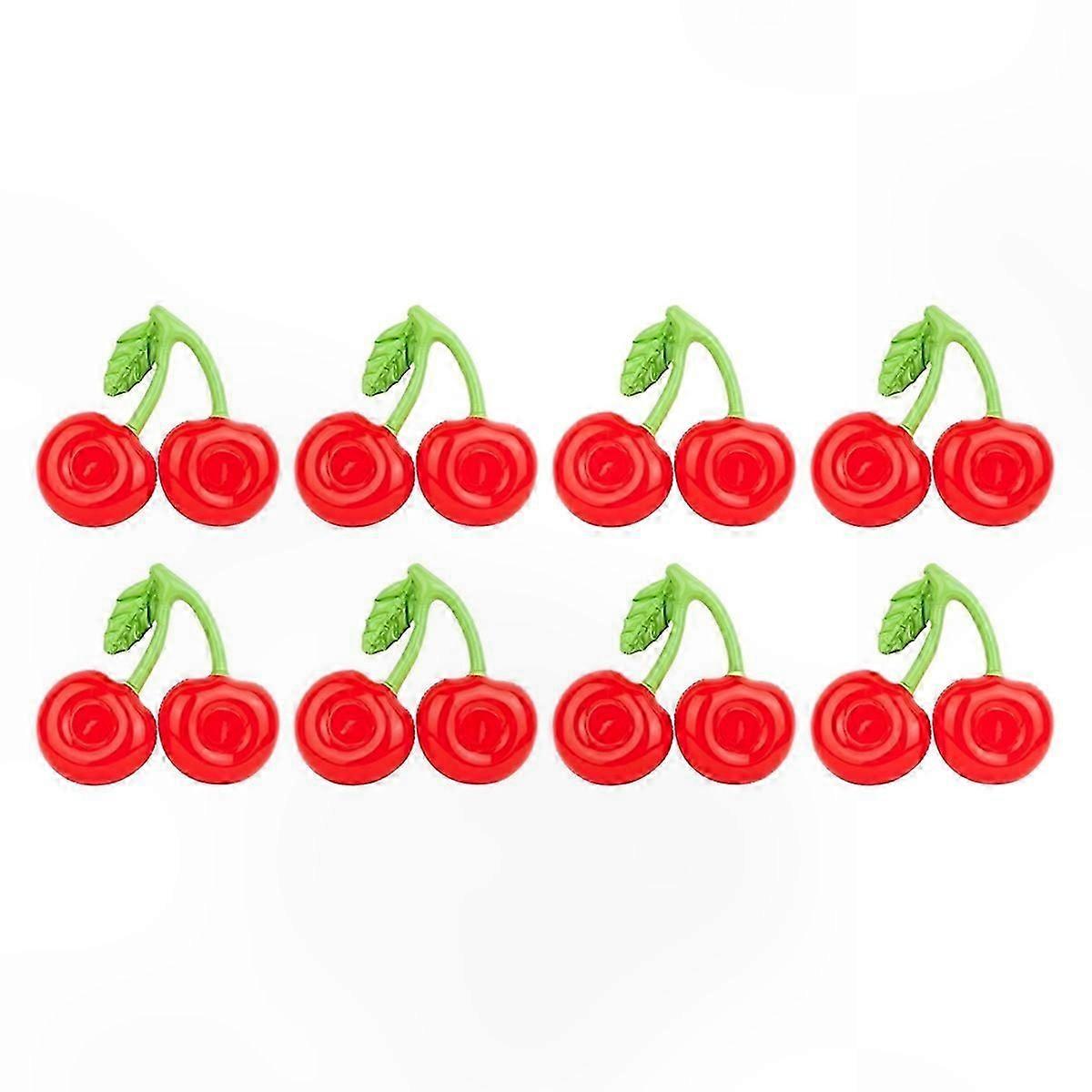 8 Pieces Inflatable Cup Holders for Pool Floats with Cherry Design