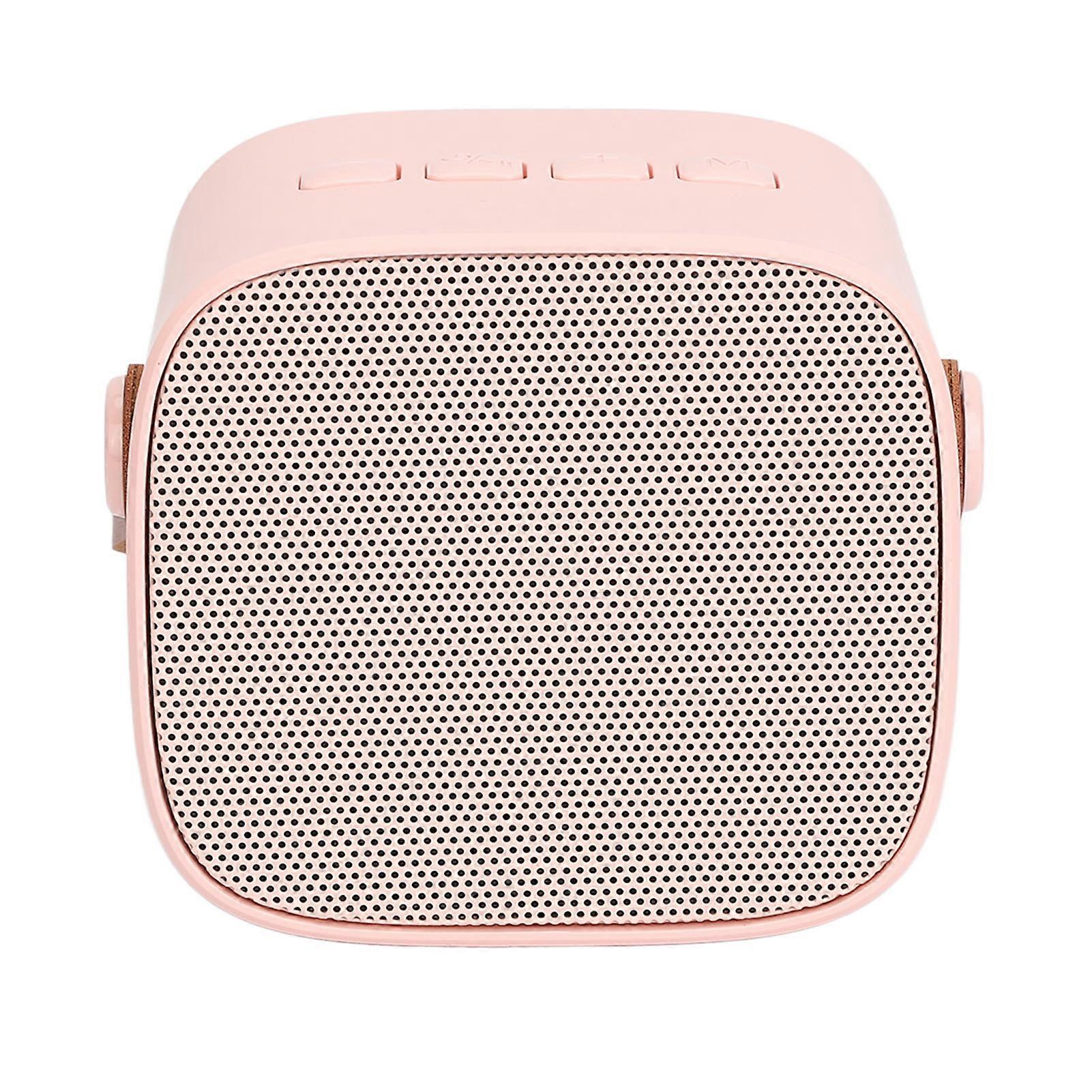 Mini Karaoke Machine Bluetooth Speaker 2 Mics 2000mAh Pink