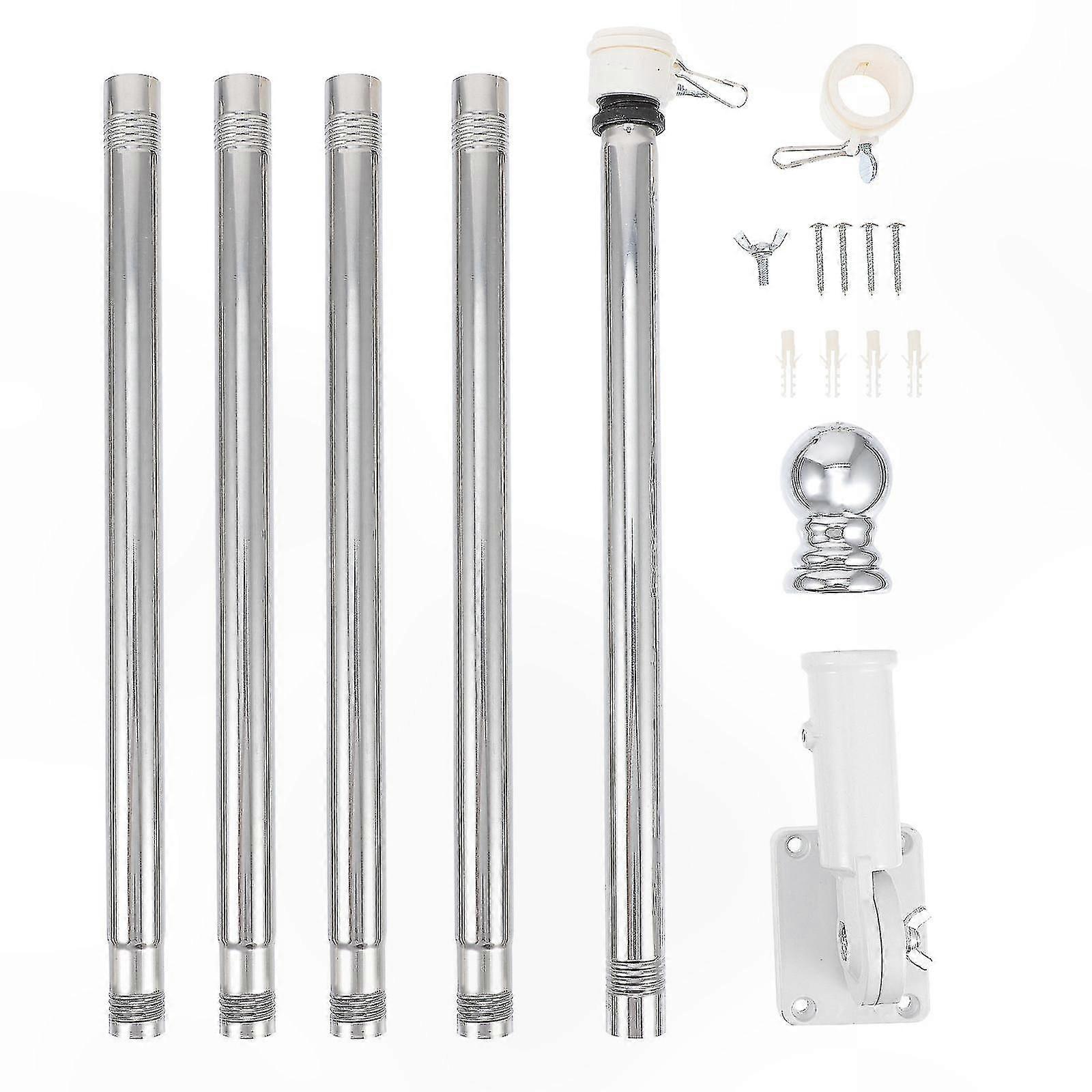 Durable Wall Mount Flagpole Kit with Bracket for Outdoor Display