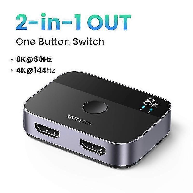 Type A UGREEN HDMI Splitter 8K/60Hz 4K/120Hz 2 In 1 Out Switcher Adapter foriaomi TV/Xbox Series