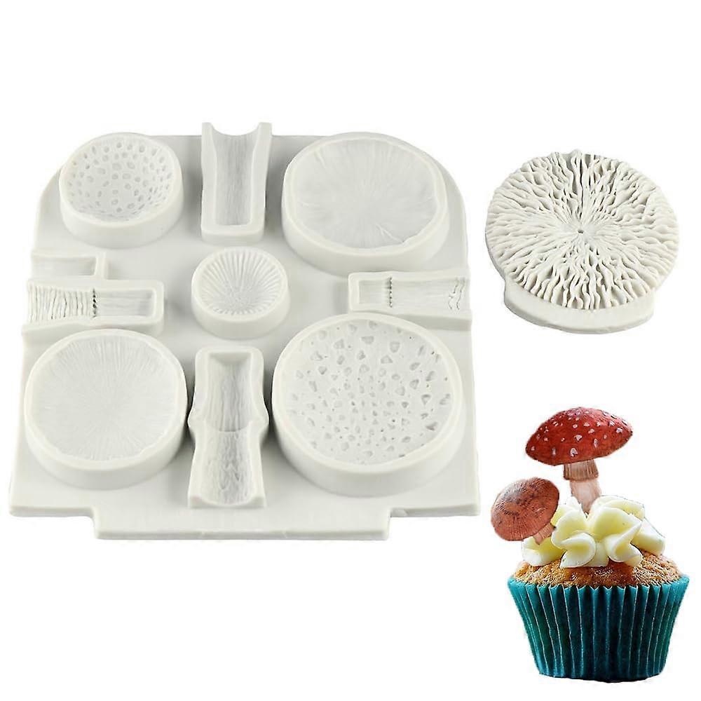 Mushroom Shape Silicone Moulds for Chocolate, Candy, Pudding, Cookie Crumble and Cake Decoration, BPA-Free, Flexible, Non-Stick