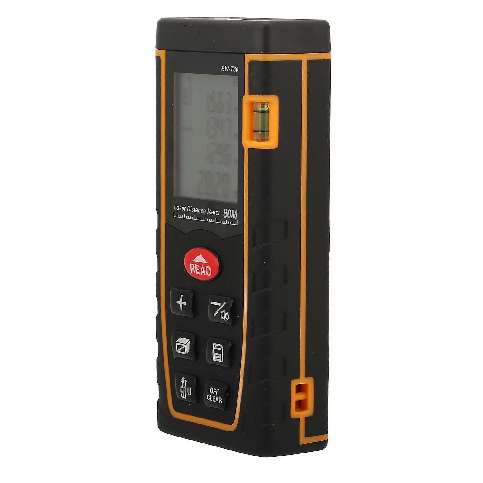 Handheld Laser Distance Meter 80m ±2mm High Accuracy IR Tool