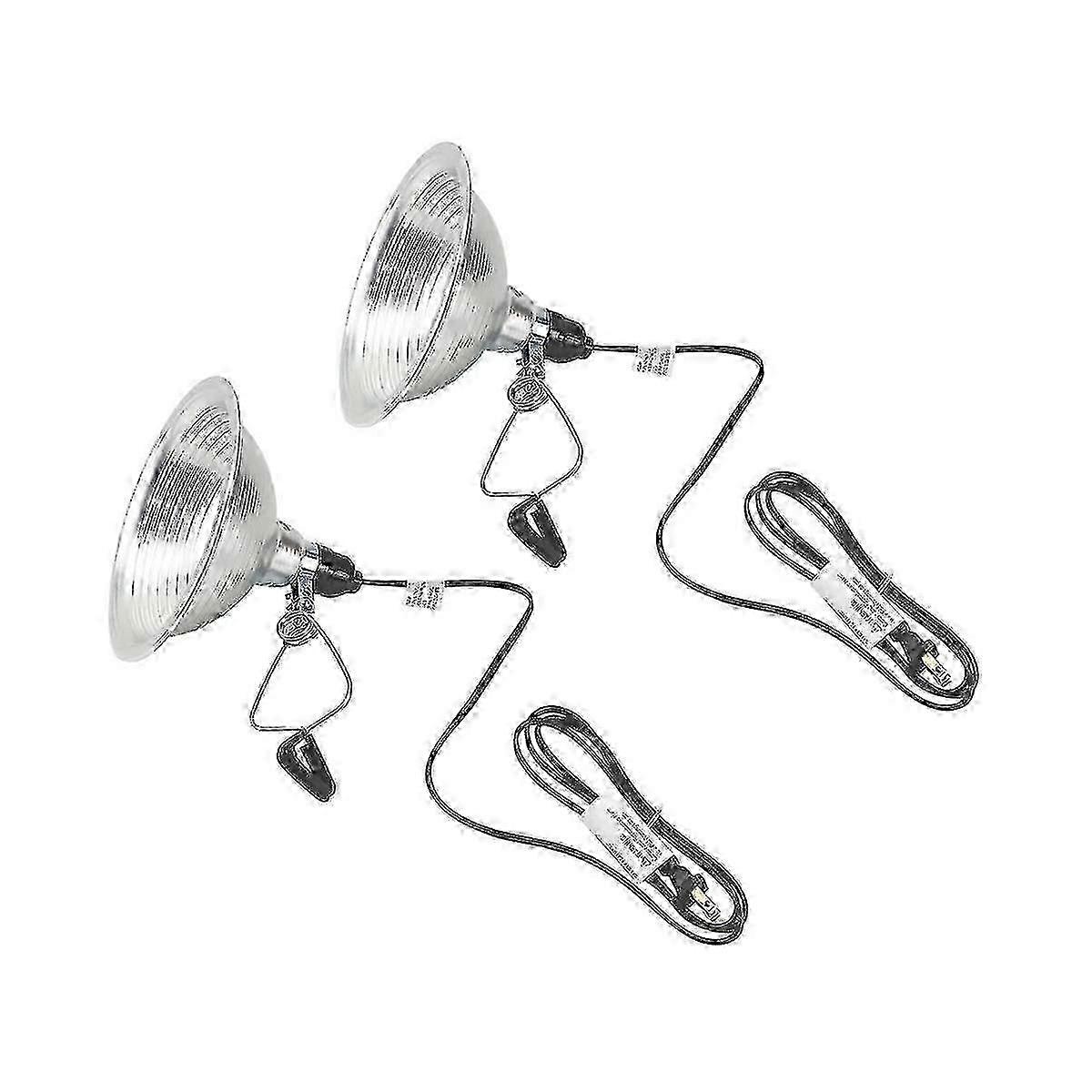 150W Klemmlampe mit 8,5" Aluminiumreflektor - 2er Pack Reptil Pet Wärmelampenschirm Edition 0905