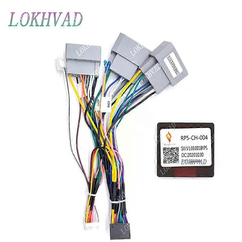 16 Pin Car Wiring Harness Adapter With Canbus Box Decoder For Jeep Grand Cherok Grand Voyager Wrangler JK Compass 2004-2017