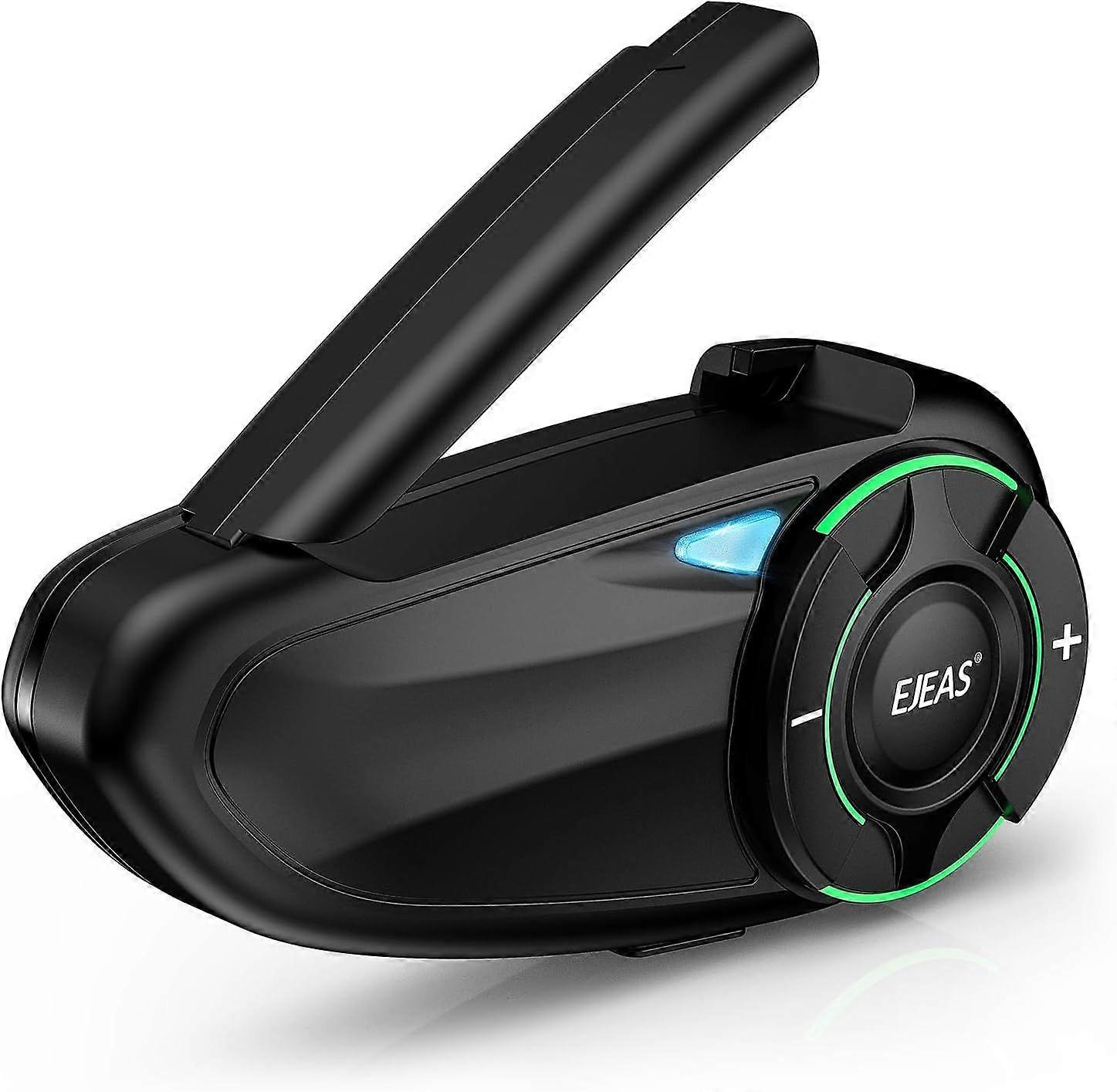 New 3.0 Motorcycle Bluetooth Intercom Supports 6 Riders with Music Sharing and Channel Switching(Black)
