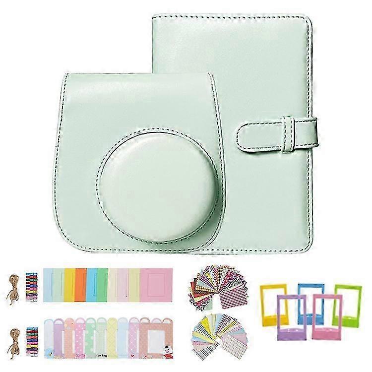 Enhanced 7-in-1 Bundle Kit for FujiFilm Instax Mini 12 / 11 / 9 / 8 Cameras - Case, Film Stickers & Desk Frames Included