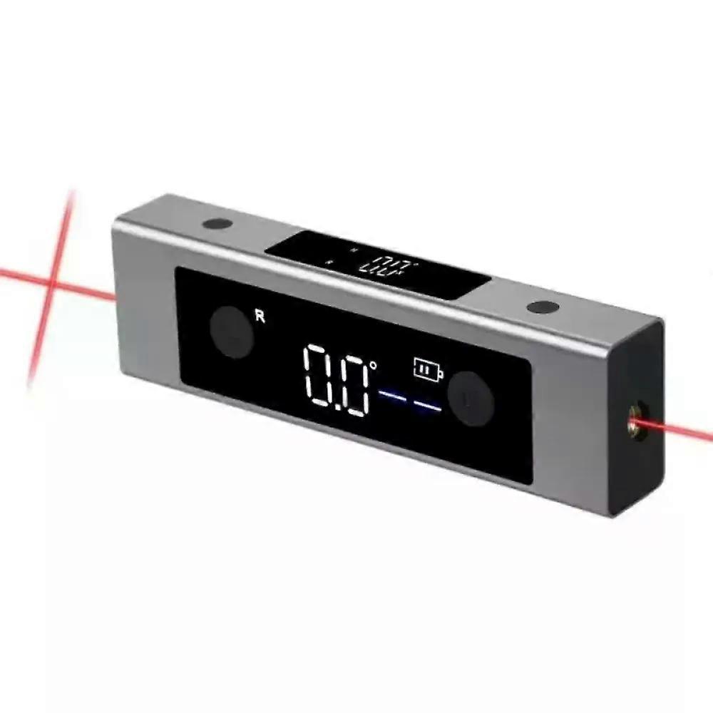 2 In 1 Laser Level Ruler Type-C Double Laser Angle Ruler Protractor Digital Inclinometer Measure Tool Protractor
