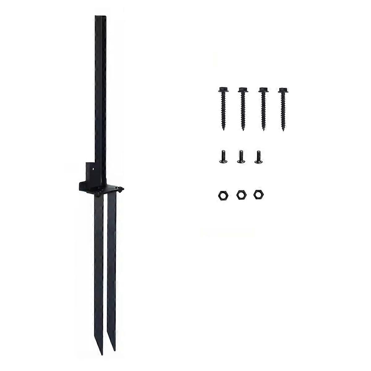 Heavy Duty Steel Fence Post Repair Kit-Anchor Brackets & Ground Spike