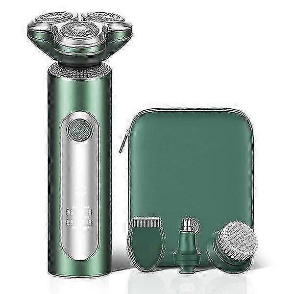4-in-1 Cordless Rechargeable Electric Shaver for Men with 3D Rotary Technology