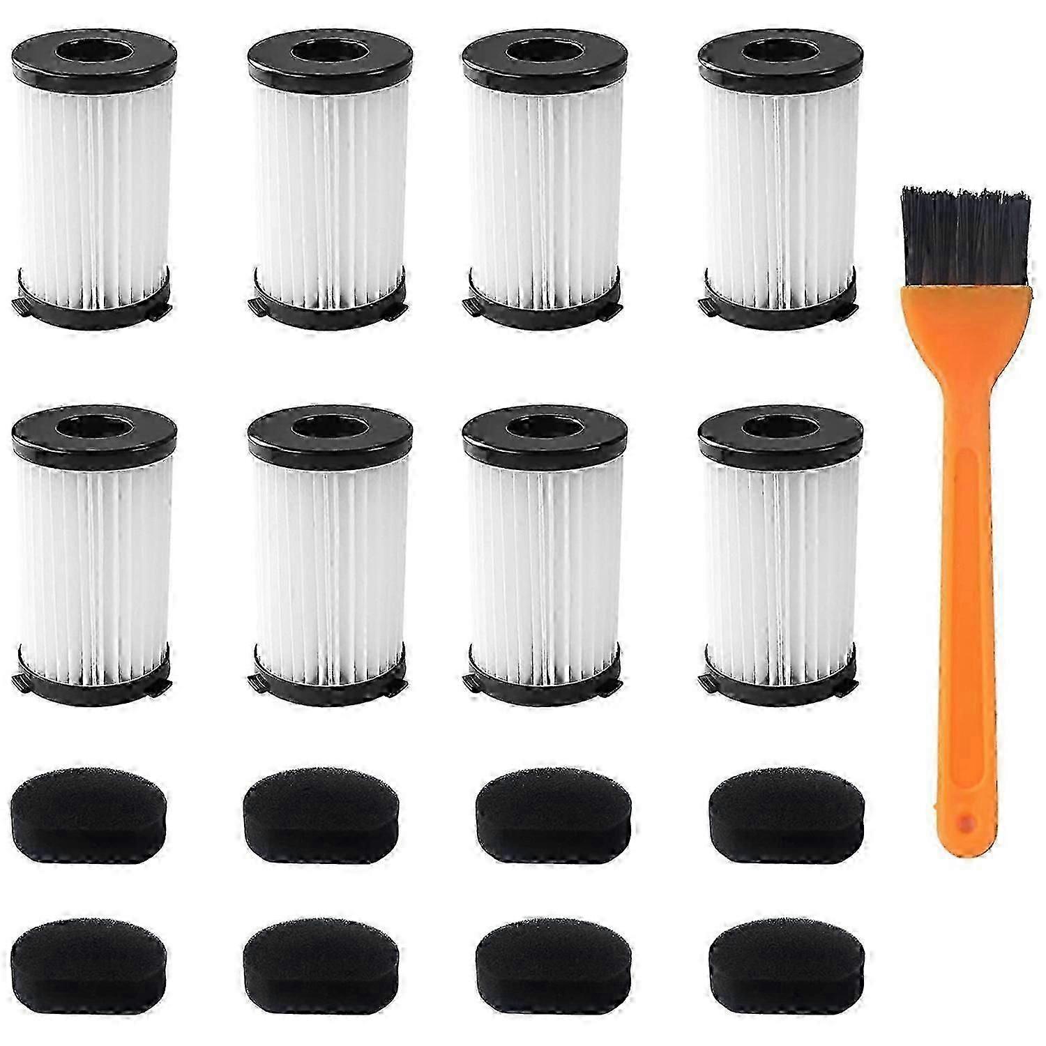 Replacement Filters for MOOSOO D600 and Ariete Handyforce Vacuums RBT 2761 RBT 2759 Includes 8 Filters + 8 Foam Filters
