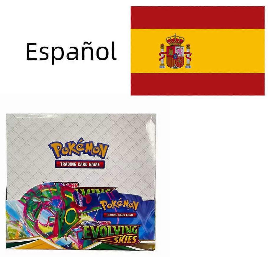 360Pcs Espa?ol Pok��mon TCG: Scarlet & Violet Etsncelles Evoving skies 151 Flames Booster Box Pokemon Cards 36 Pack Box