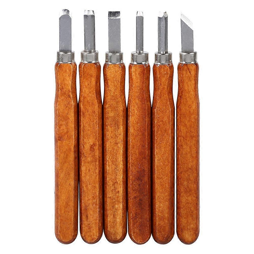 Wood Carving Tools Set Knife Mini Chisel Steel With Hand Handle for DIY Craft Kit 6Pcs/Set