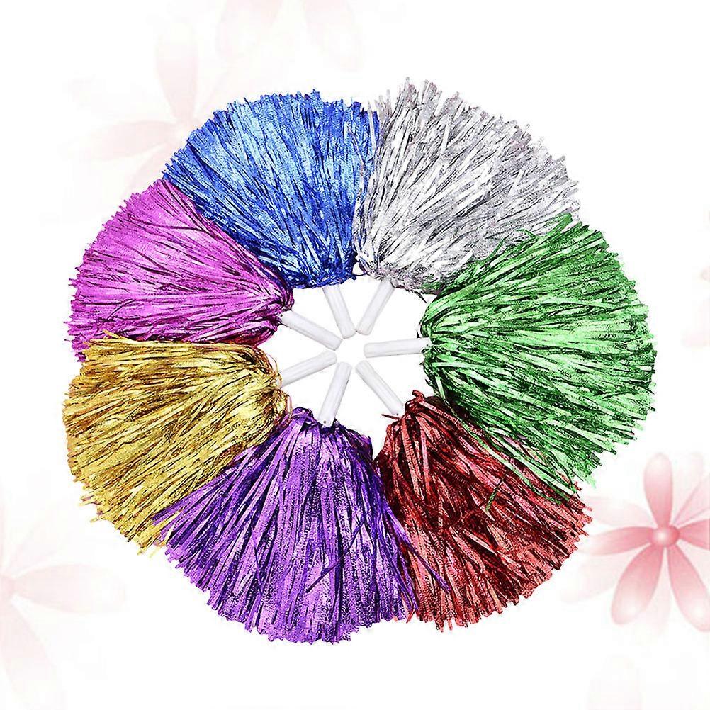 Multi-use Cheerleading Pompoms Set 6Pcs Crafted For Dance Sports And Parties With Colorful Plastic Material Ideal For Youth Cheer Teams