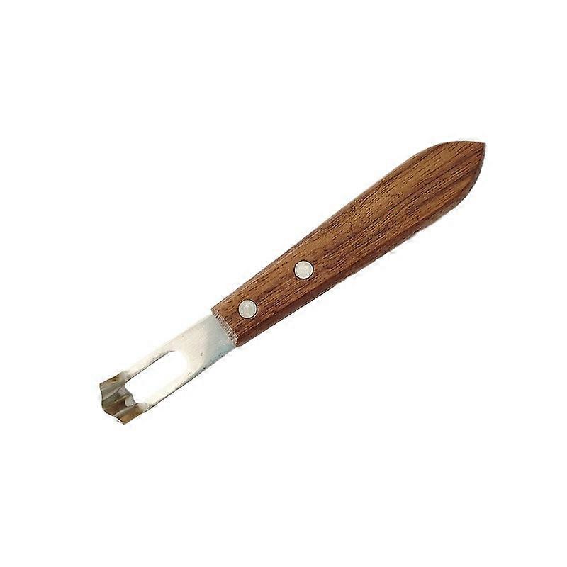 1pc Channel Knife, Citrus Zester and Orange Peeler Tool, Walnut Wood