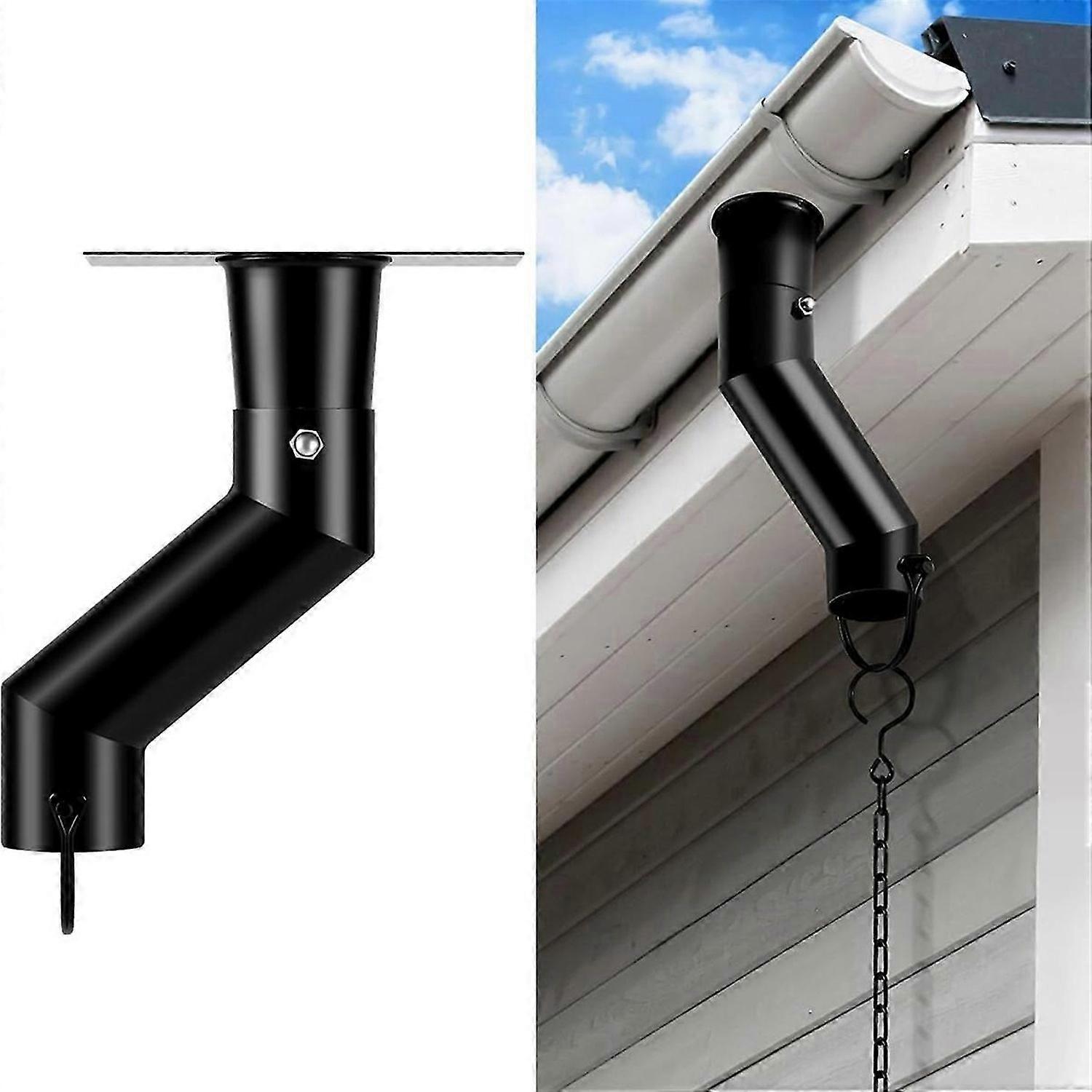 Rain Chain Gutter Adapter Black Installation Suit for Gutter