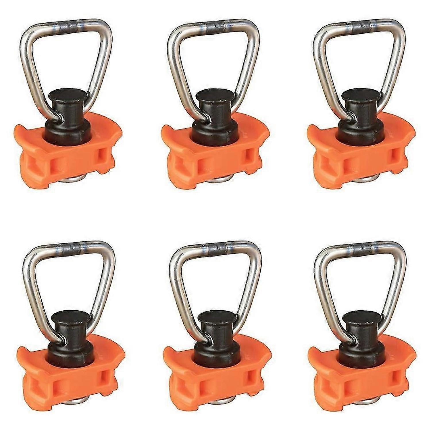 6 Pack Single Stud L-Track Fitting with D Ring for L Track