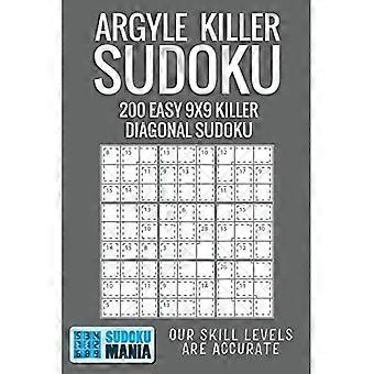 argyle killer sudoku : 200 lätt 9x9 killer diagonal sudoku