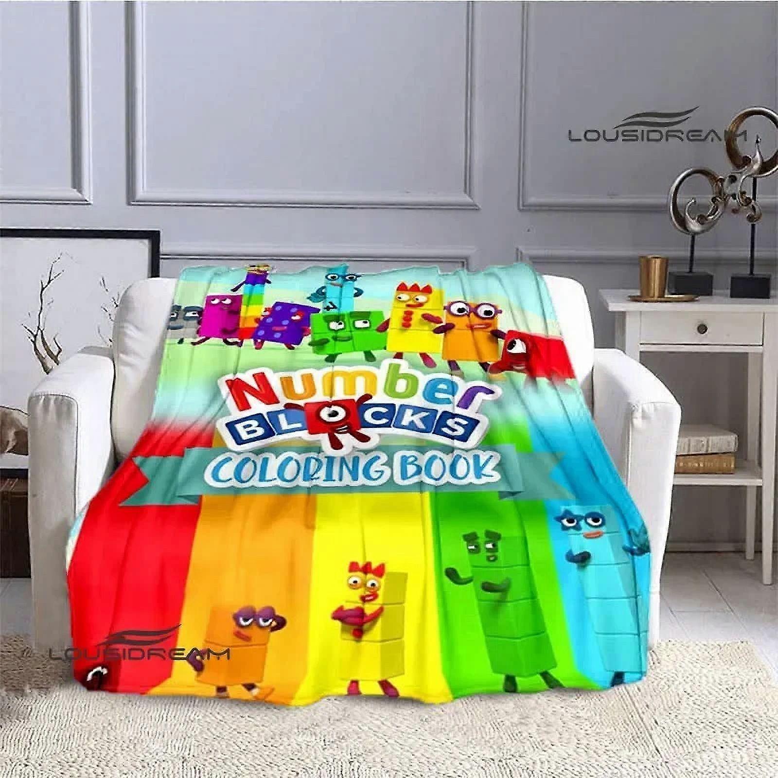 n103 N-Number-Blocks cartoon Printed blanket Flannel Warm blankets Soft and comfortable blanket bed linings cubre cama Birthday Gift ju103