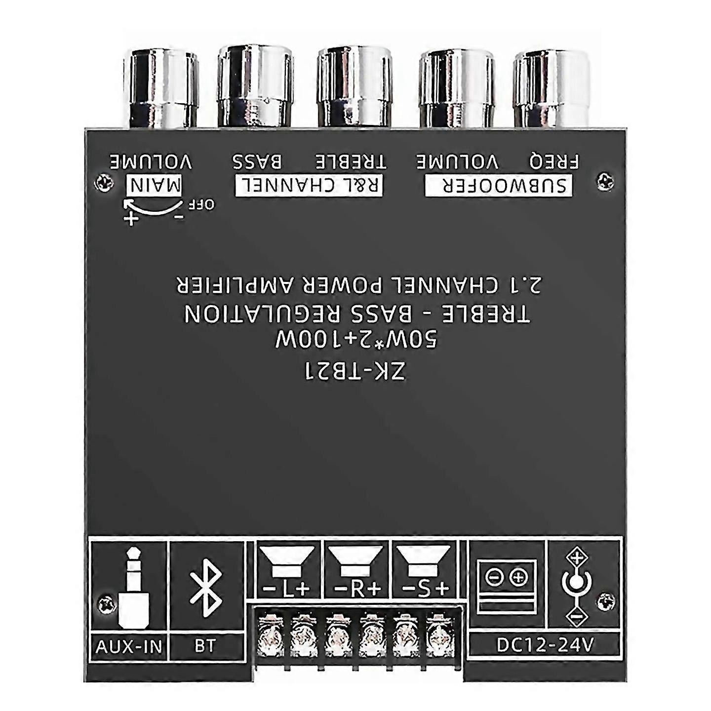 For Zktb21 Bluetooth 50 Subwoofer Amplifier Board 50wx2100w 21 Channel Power Audio Stereo Amplifier