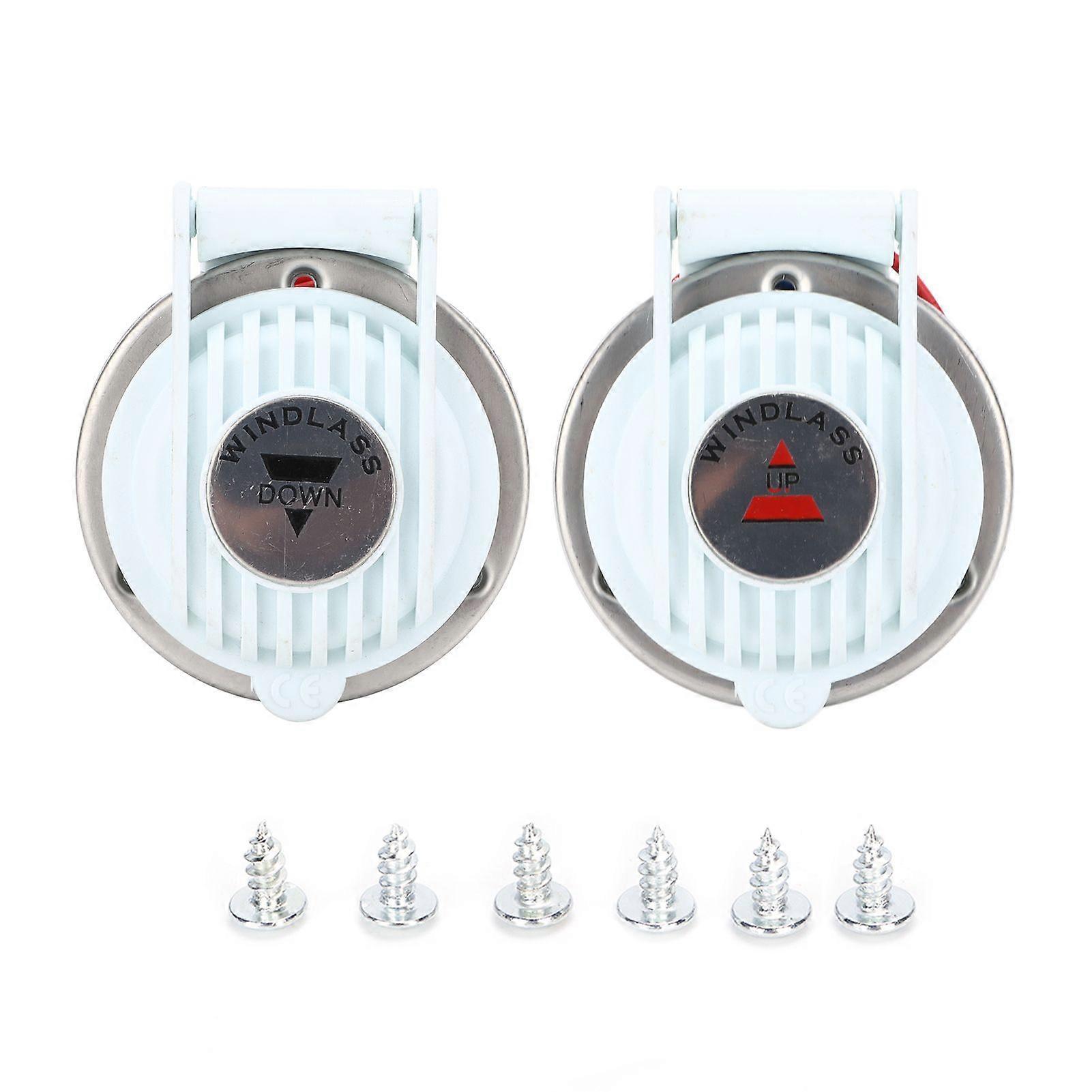 2pcs Windlass Foot Switch Up and Down White Hands Free Universal for Marine Boat Ship Anchor DC 12V/24V