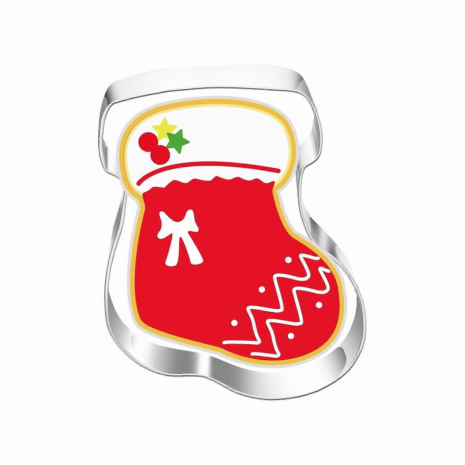 Clearance!Large Christmas Cookie Cutters 4 Holiday Cookie Cutters Stainless with Recipe Instruction Snowman Christmas Tree Snowflake..
