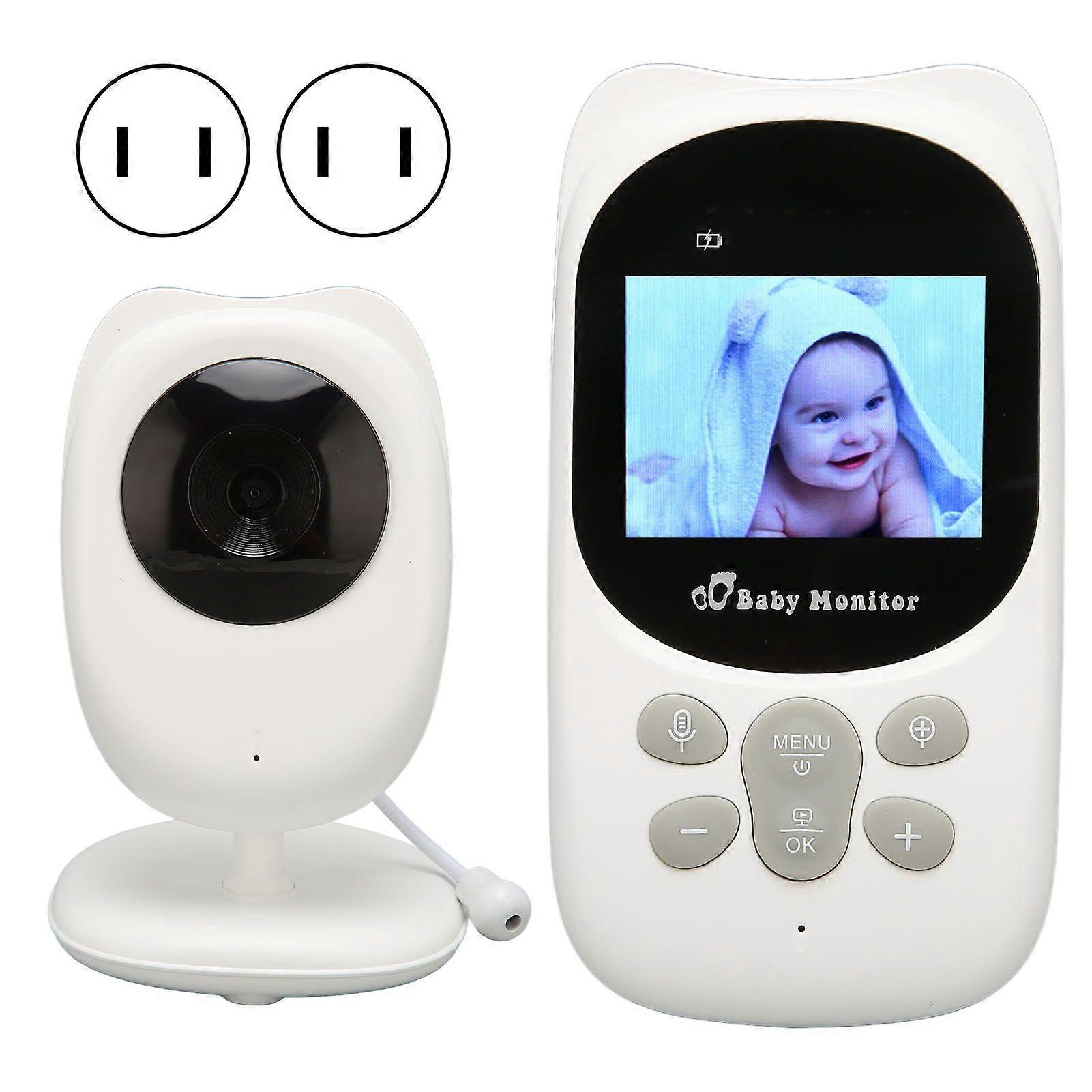 Baby Monitor 2.4in LCD Display Camera Set Two Way Talk Night View Wireless Long Range 100240V US Plug